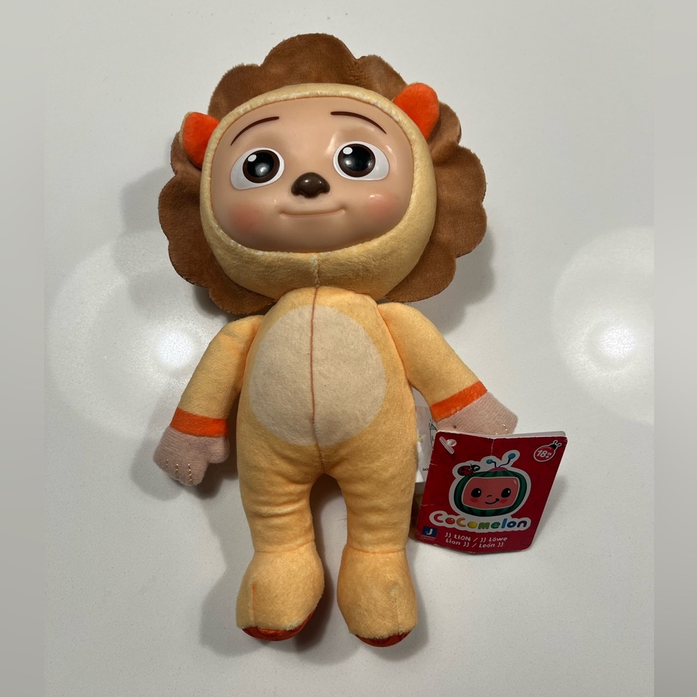 Cocomelon Plush JJ Lion Doll Vinyl Head  9” NWT